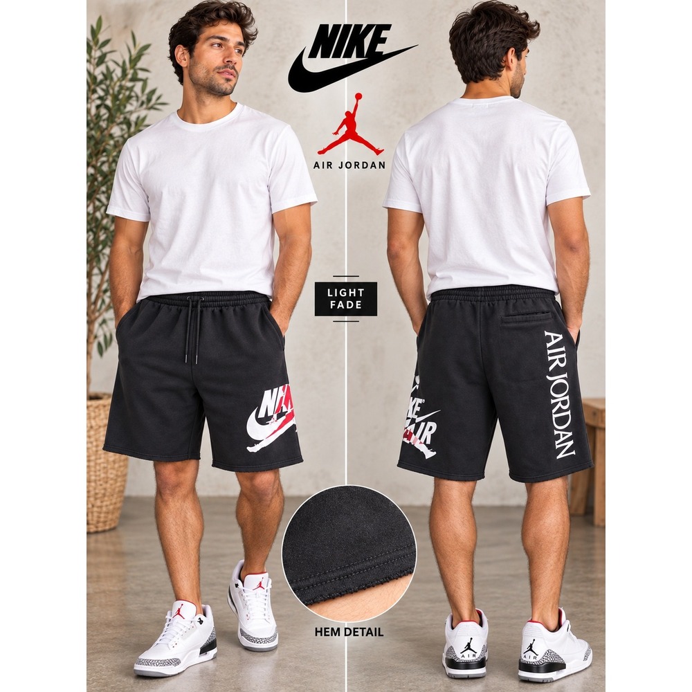 Nike Air Jordan Jumpman Fleece Shorts Mens Small Black Active Athleisure